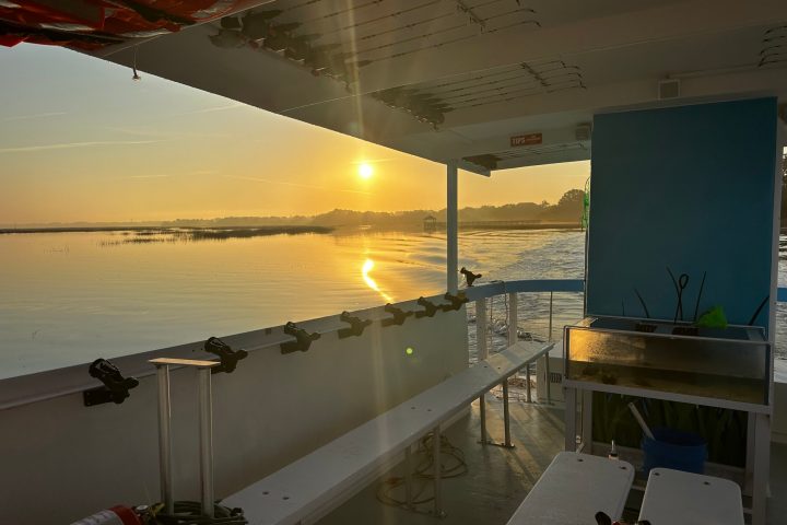 a large ship in the water